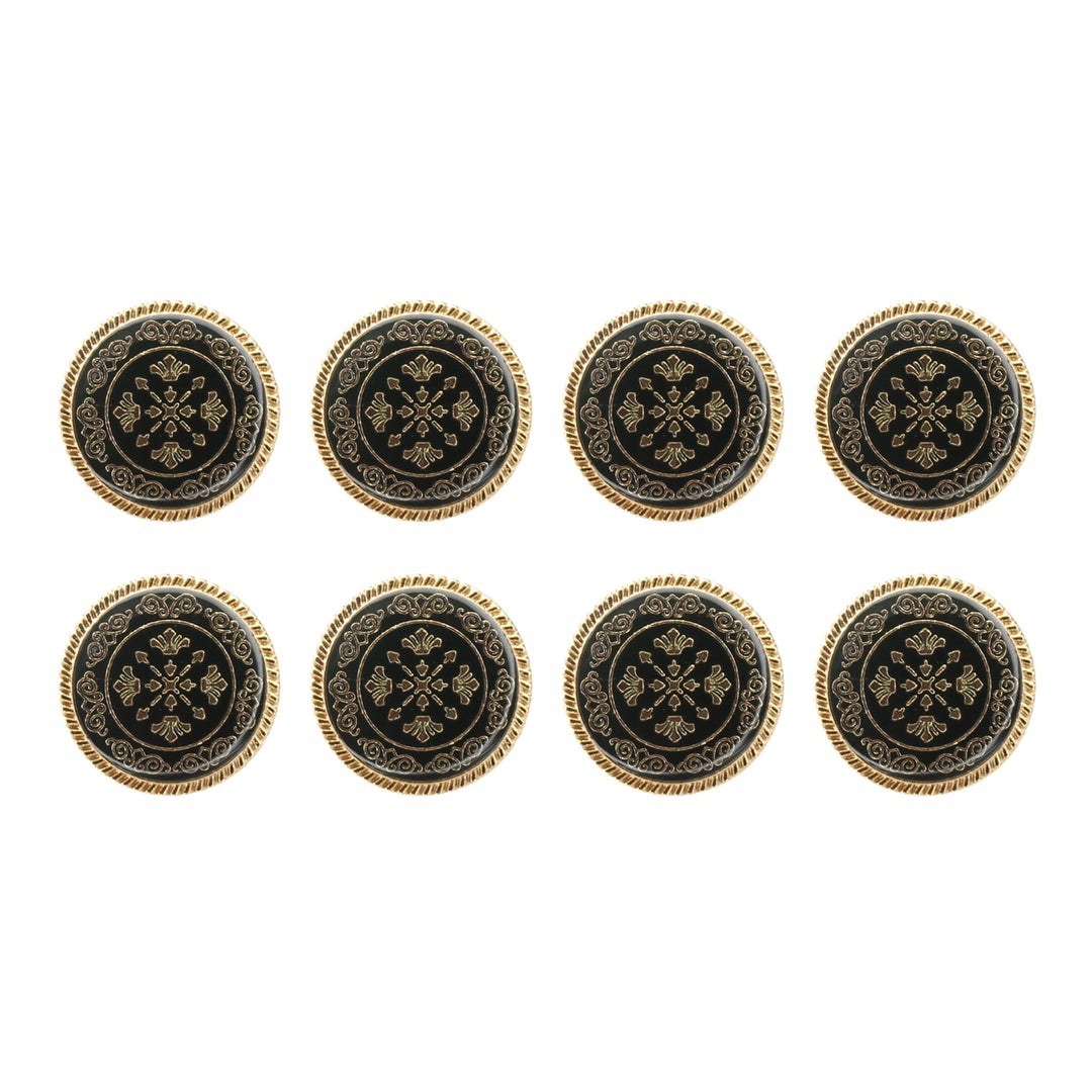 Ornate Snowflake Metal Buttons ( Pack of 8 Buttons)