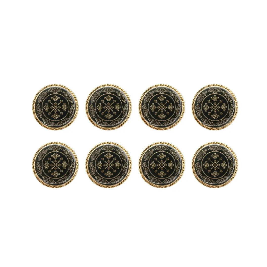 Ornate Metal Buttons with Floral Motif | 17mm(27L) & 21mm(34L)