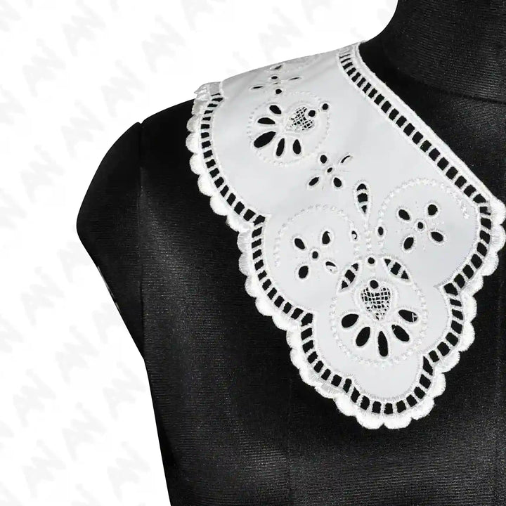 Elegant Floral Style Cutwork Neck Collar by Ani Accessories for dress, gown and blouse customization styling
