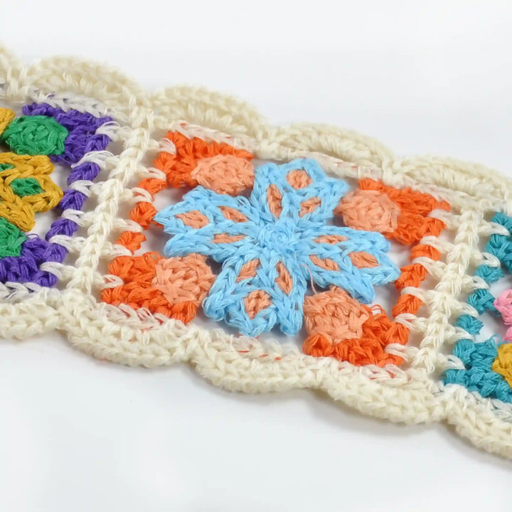 Elegant boho design crochet floral lace trim for suits & gowns by Ani Accessories – refined fabric accent