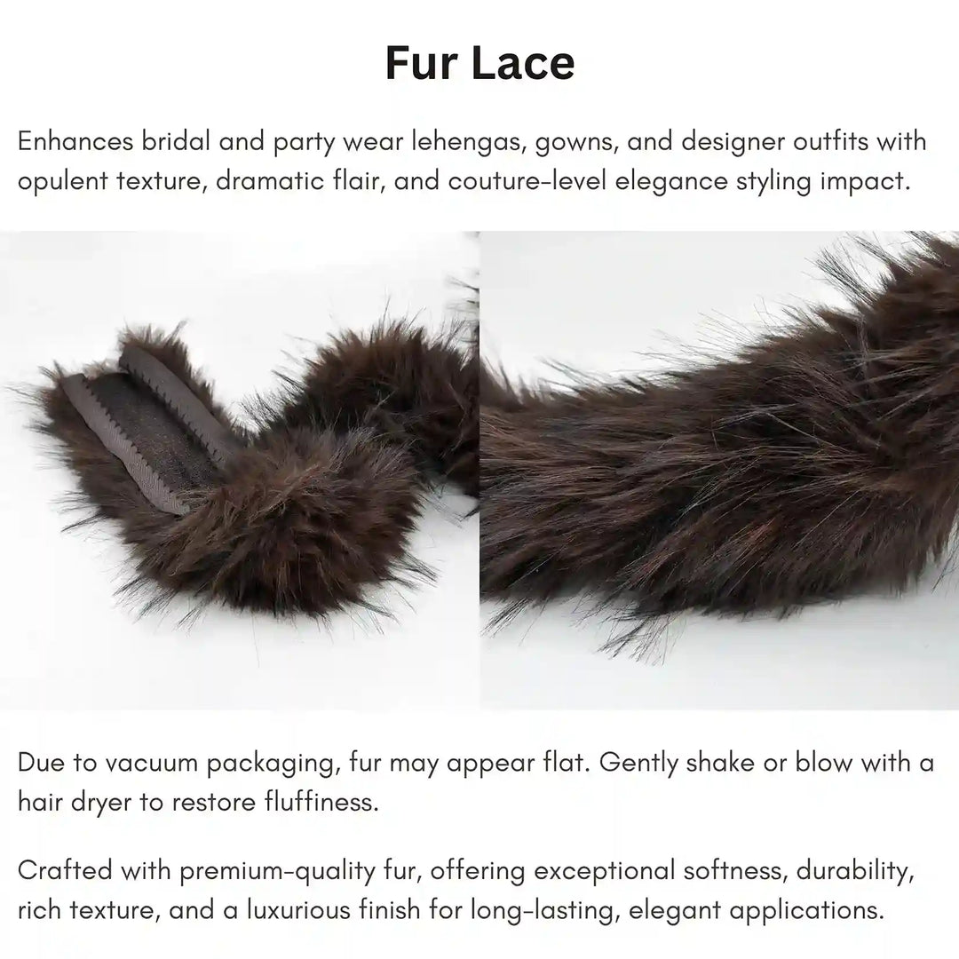 Brown Fur Lace | 2 Meters