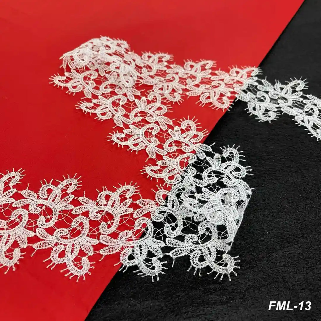 Decorated Floral Design Lace | Width 9.1cm (3.6 inches) 91mm