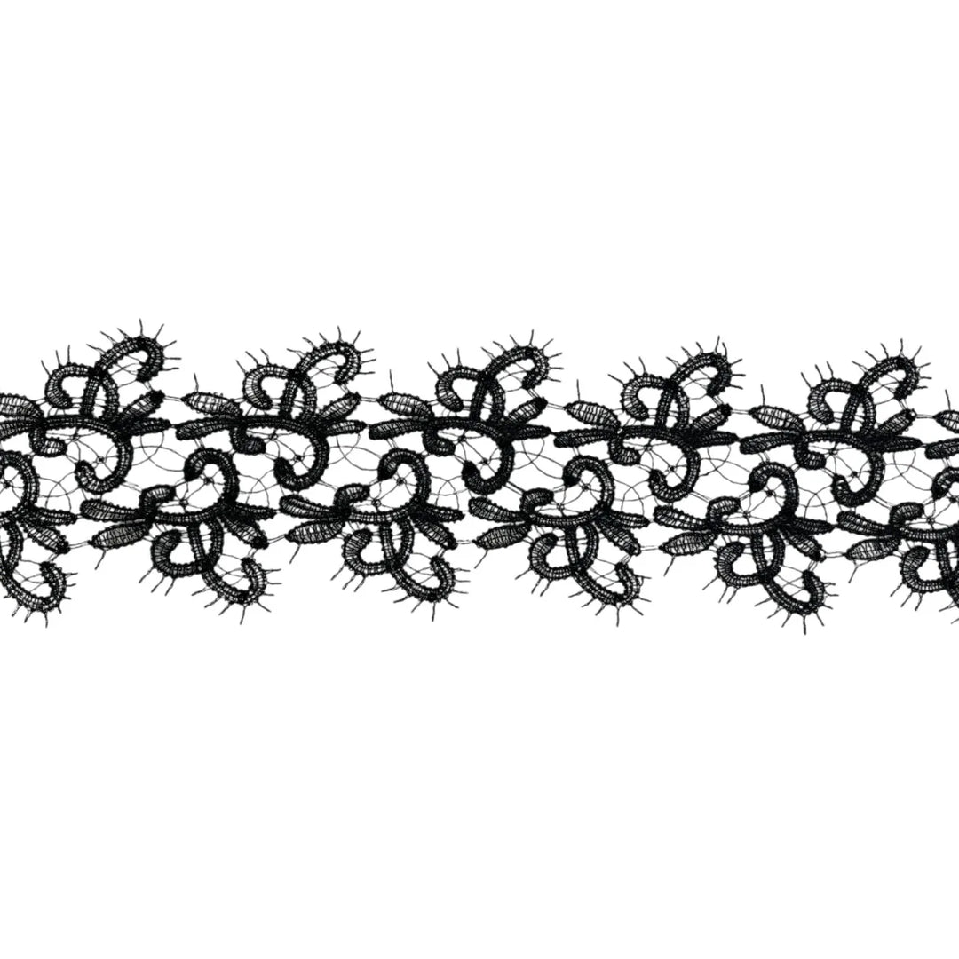 Decorated Floral Design Lace | Width 9.1cm (3.6 inches) 91mm