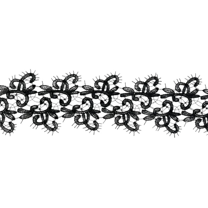 Decorated Floral Design Lace | Width 9.1cm (3.6 inches) 91mm
