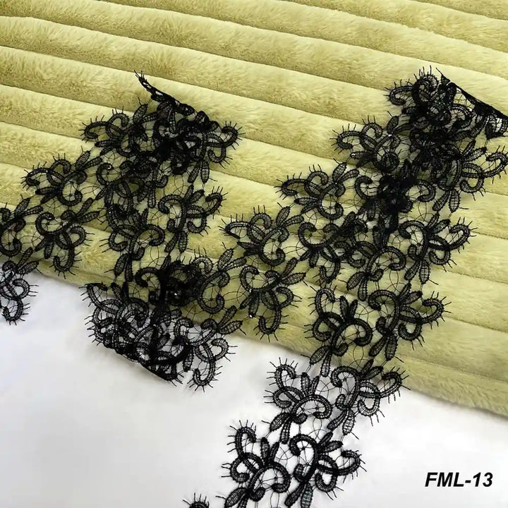 Decorated Floral Design Lace | Width 9.1cm (3.6 inches) 91mm