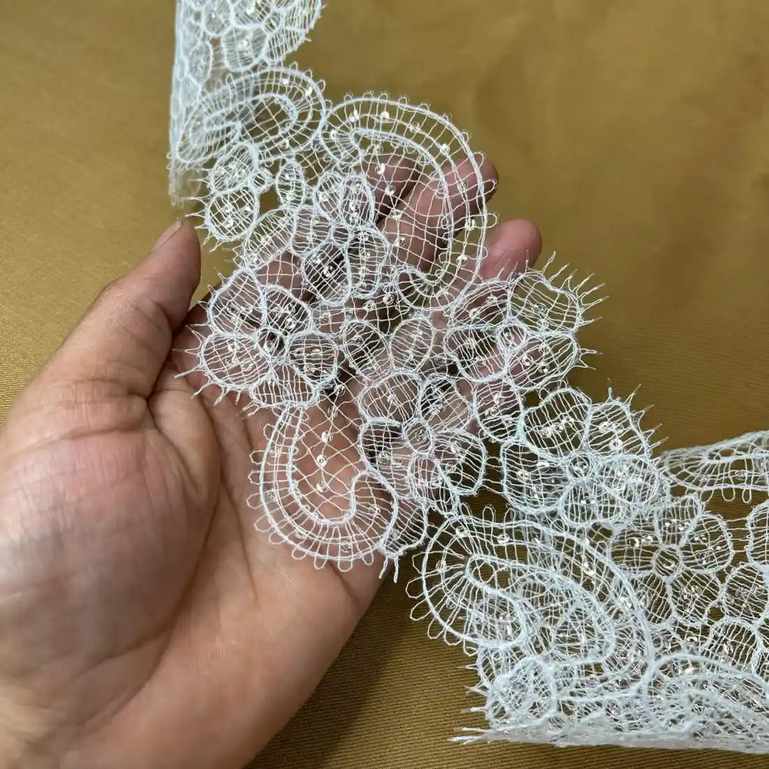 Decorative Floral Lace | Width 10.6cm (4.2 inches) 106mm