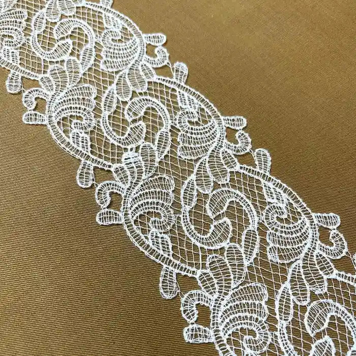 Classic Scroll Motif Lace Border | Width 8.6cm (3.4 inches) 86mm