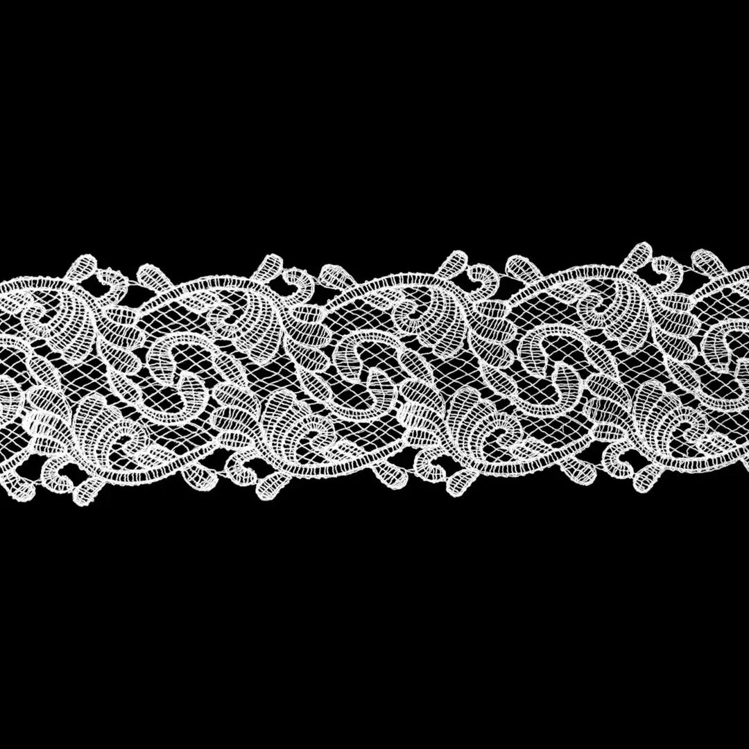 Classic Scroll Motif Lace Border | Width 8.6cm (3.4 inches) 86mm