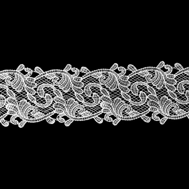 Classic Scroll Motif Lace Border | Width 8.6cm (3.4 inches) 86mm