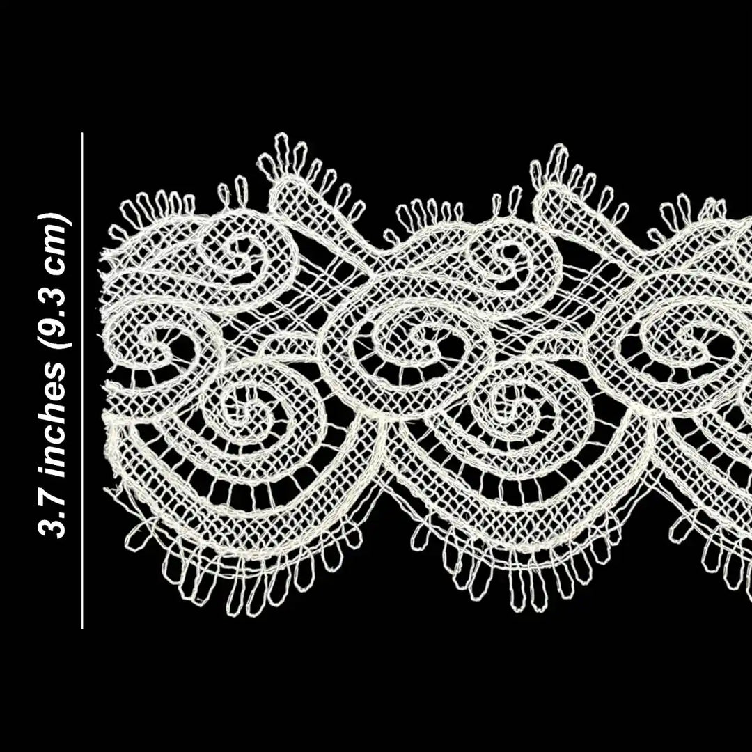 Classic Scroll Lace | Width 9.3cm (3.7 inches) 93mm