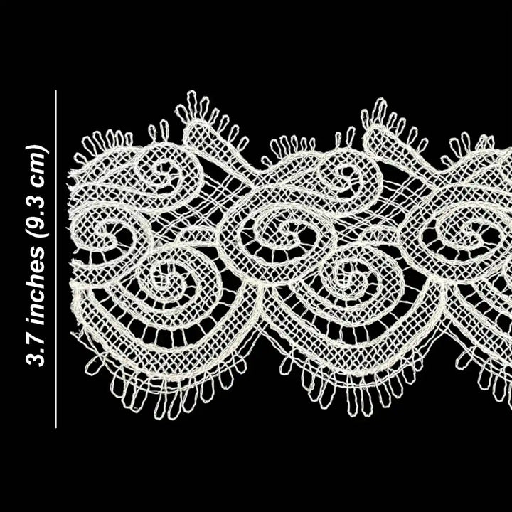 Classic Scroll Lace | Width 9.3cm (3.7 inches) 93mm