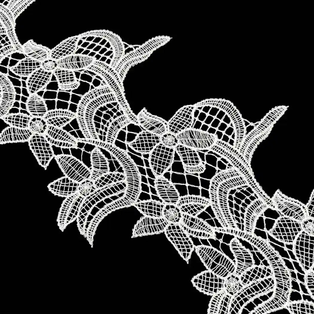 Graceful Leaf & Floral Lace | Width 17.7cm (7 inches) 177mm