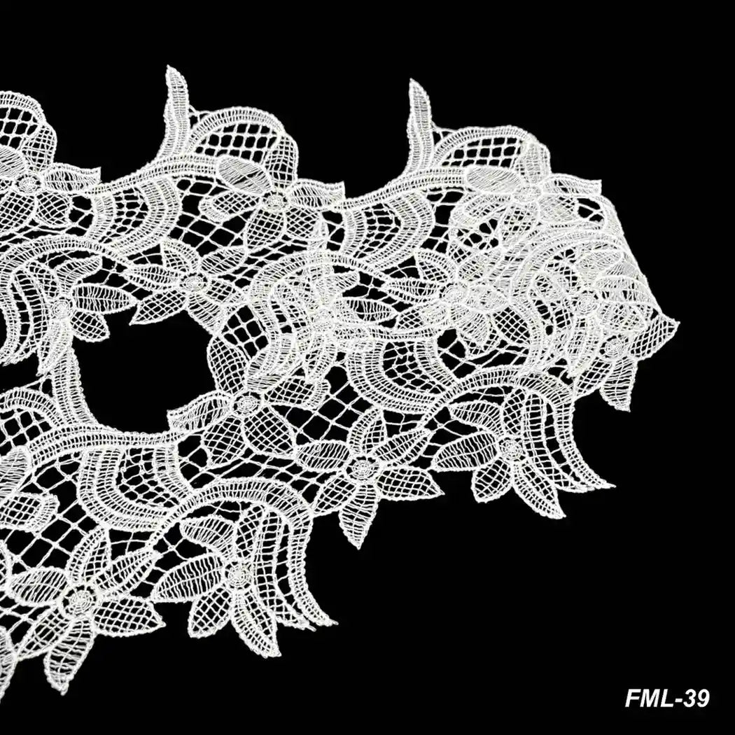 Graceful Leaf & Floral Lace | Width 17.7cm (7 inches) 177mm