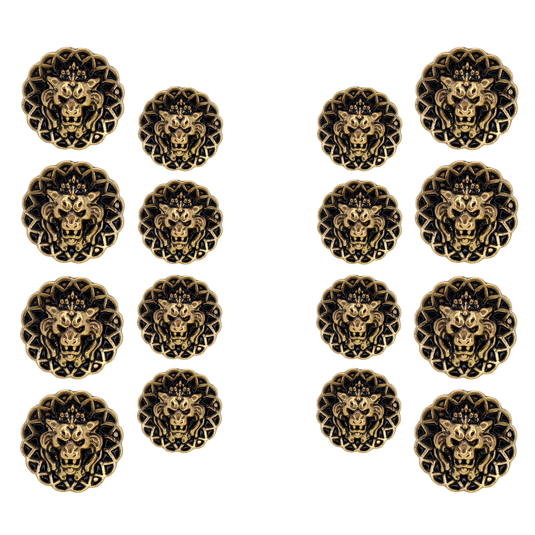 Lion Head Buttons for Clothing and Accessories