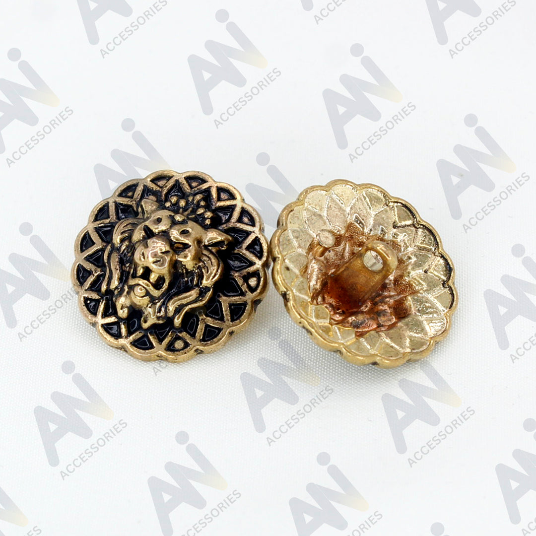 Lion Head Buttons for Clothing and Accessories