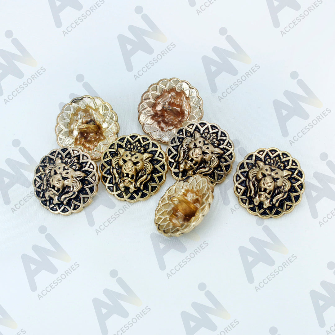 Lion Head Buttons for Clothing and Accessories