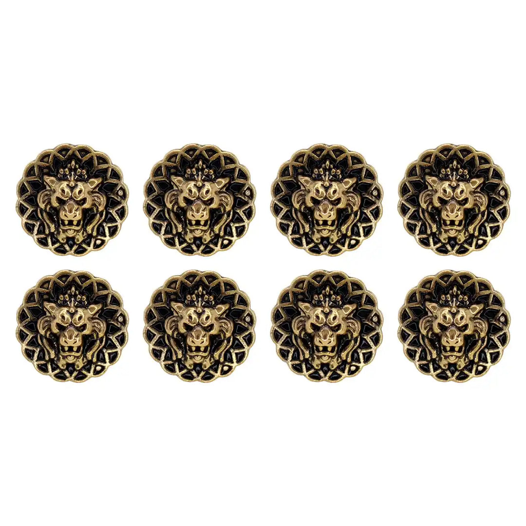 Lion Head Buttons for Clothing and Accessories | 18mm(28L) & 22mm(34L)