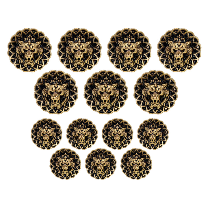 Lion Head Buttons for Clothing and Accessories