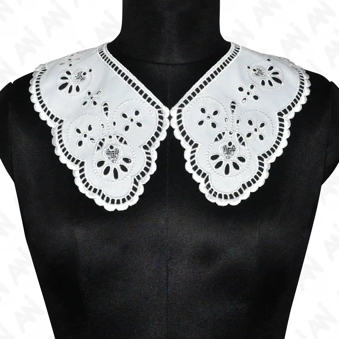 Floral Style Cutwork Neck Collar by Ani Accessories with intricate detailing for dresses, kurtis and blouse styling looks