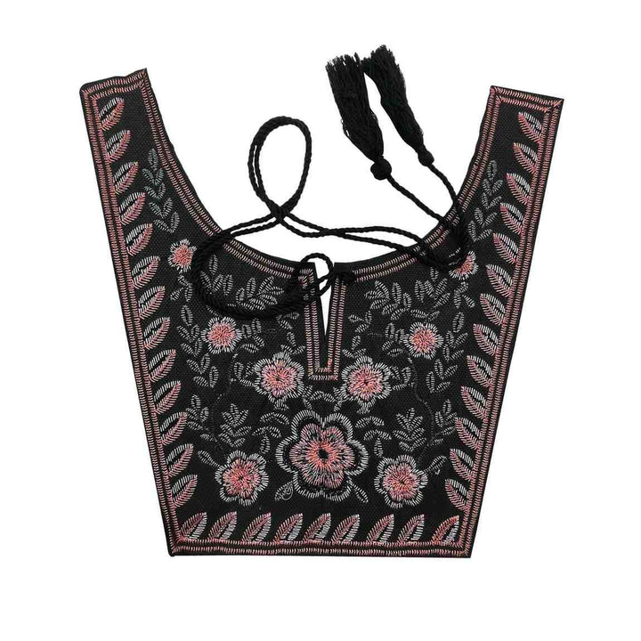 Floral and leafy style ethnic neckline with detailed embroidery and graceful curves for ethnic wear Ani Accessories