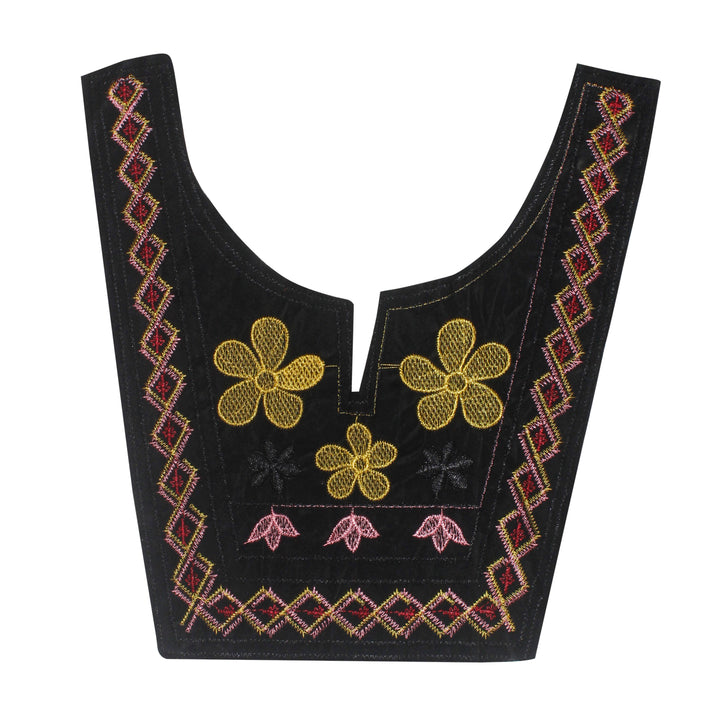 Floral style ethnic embroidered neckline by Ani Accessories featuring elegant floral motifs, fine threadwork and premium craftsmanship