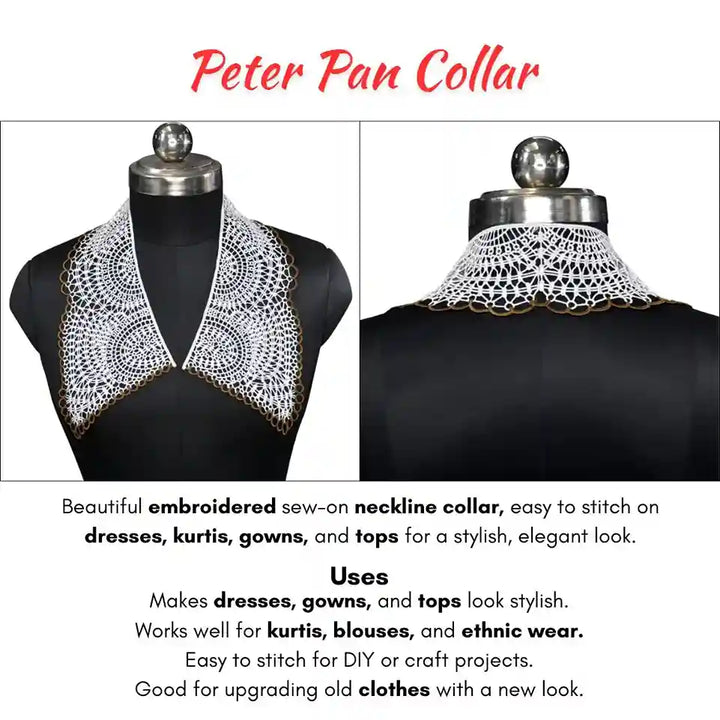 Cutwork Floral Puritan Collar