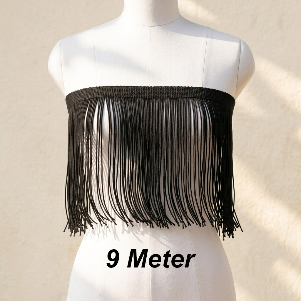 10 Inch | 2 Meter Opulent Cascade Fringe Lace