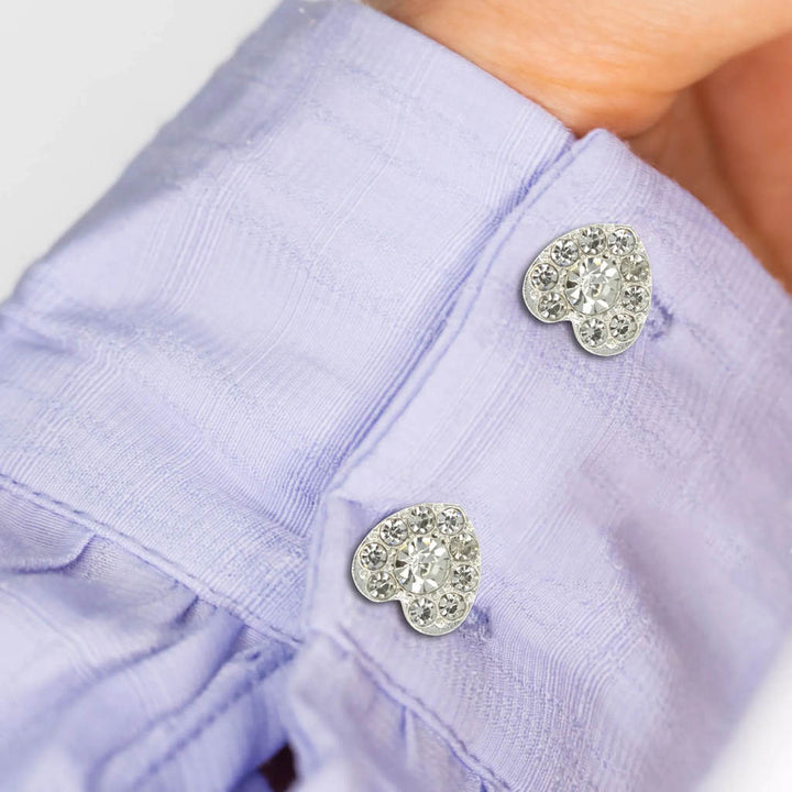 Heart Shape Dome Rhinestone Buttons | 15mm(24L)