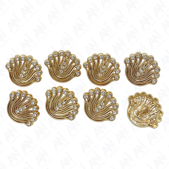 Elegant Rhinestone Metal Buttons