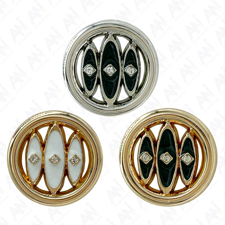 Inlay Design Metal Buttons