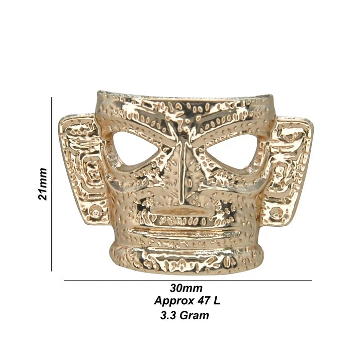 Vintage Mask Aztec Motif Shank Metal Button | 28mm (44L)