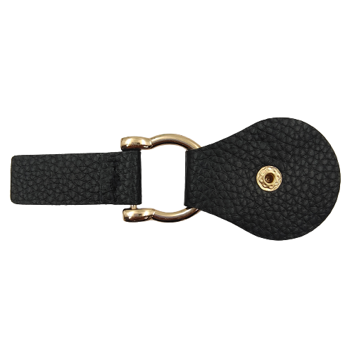 Black PU Snap metal Belt Buckle