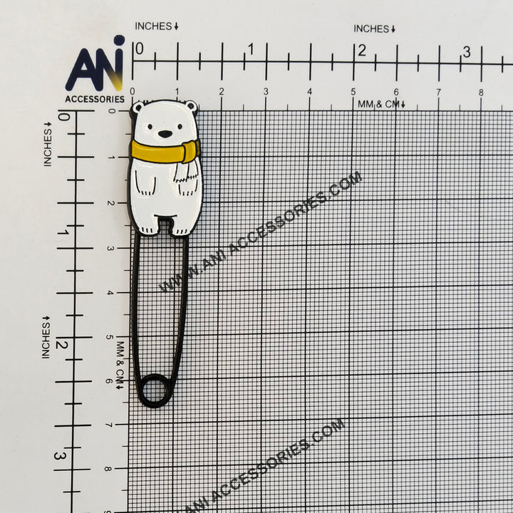 Lovely Polar Bear Safety Pin