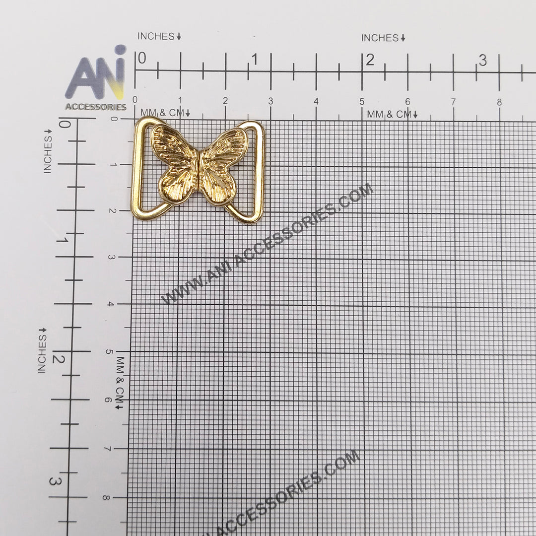 Bow gilded butterfly fasteners Frog closure metal button