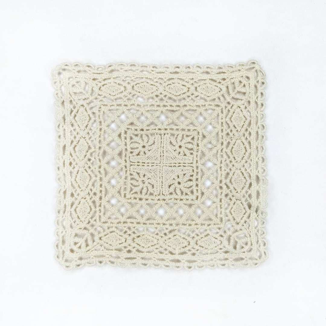 Cream-Colored Crochet Cotton patch