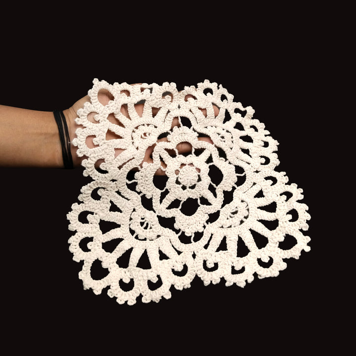 Diamond-Shaped Crochet Doily Patch