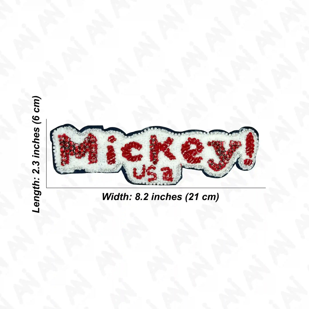 Mickey Usa Bead Patch