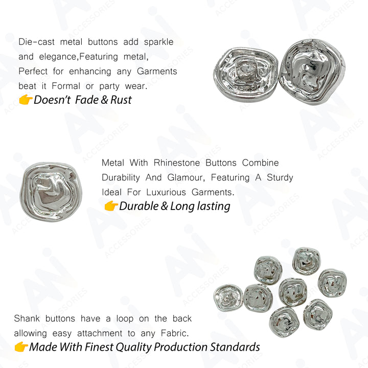 Organic Shape Metal Button