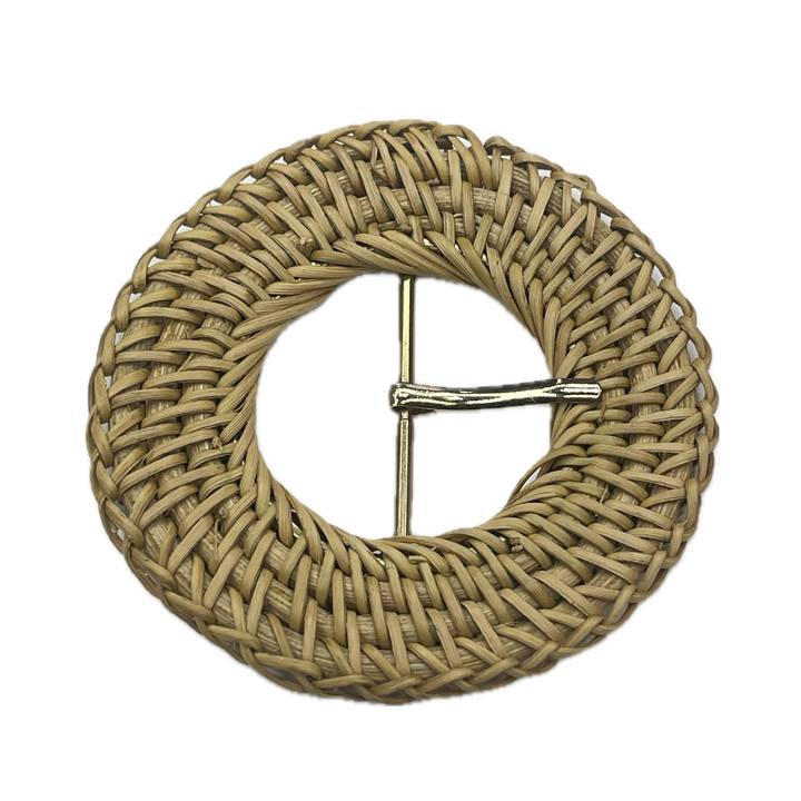 Prong Rattan Circle Buckle for Clothing Accessories