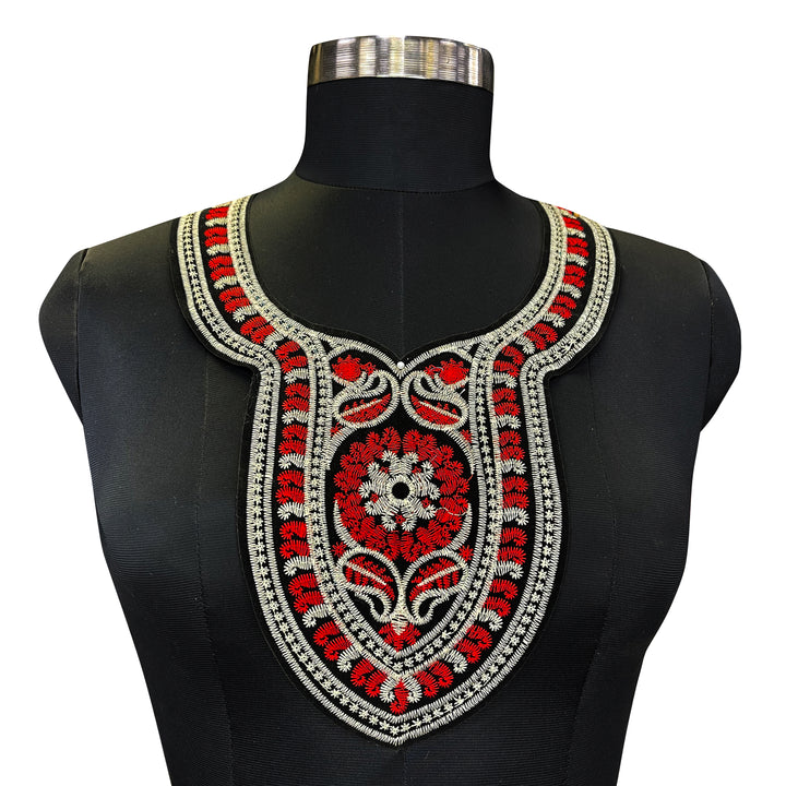 Red Color Ethnic Neckline