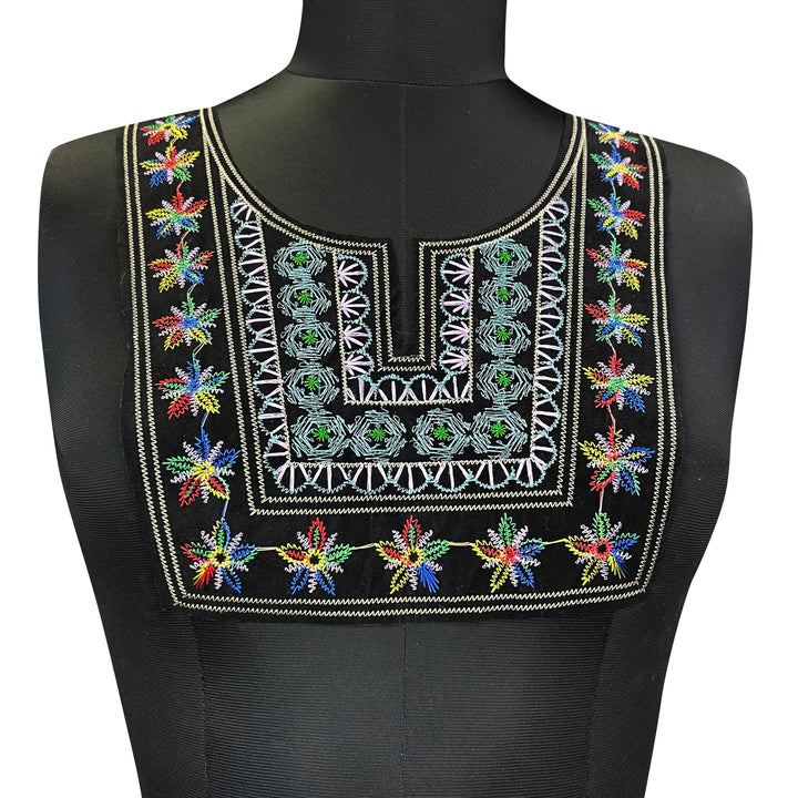 Ethnic style embroidery neckline 