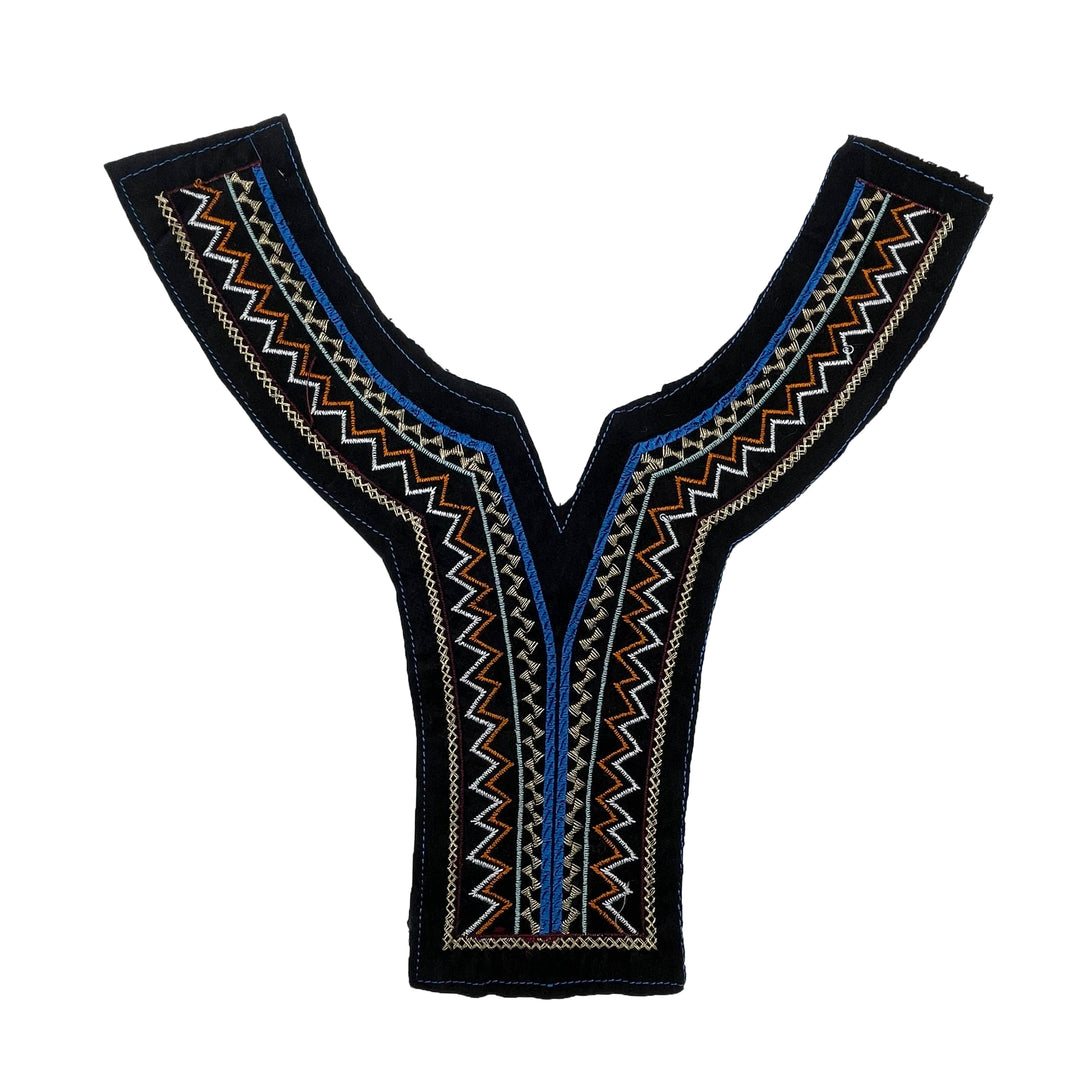 Tribal tapestry insert neckline