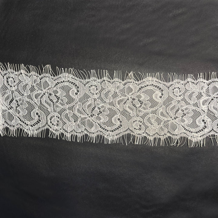 Pure and Elegant White Eyelash Lace Trim