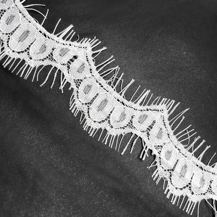 3 Meter White Floral Design Eyelash Lace