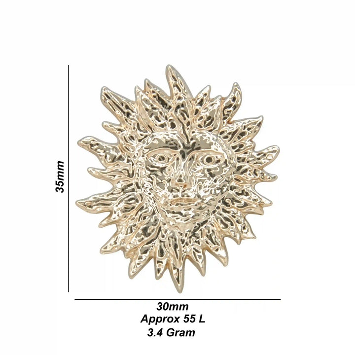 Starburst Sunburst Design Metal Buttons | 35mm(55L)