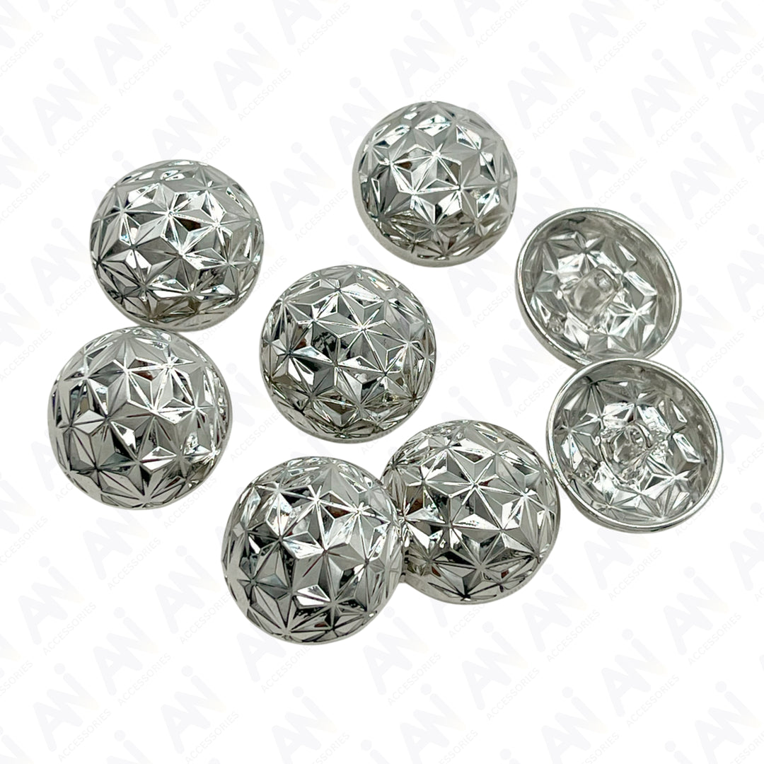 Geometric Metal Buttons for Clothing and Crafts