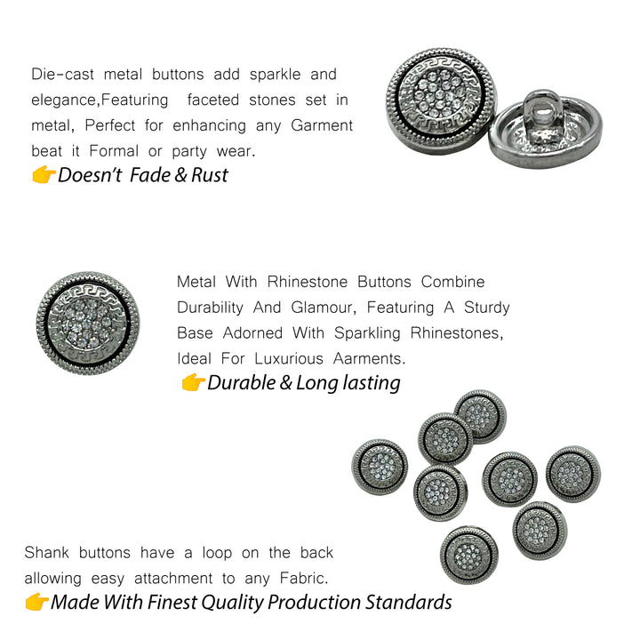 Decorative Accessories Metal Buttons