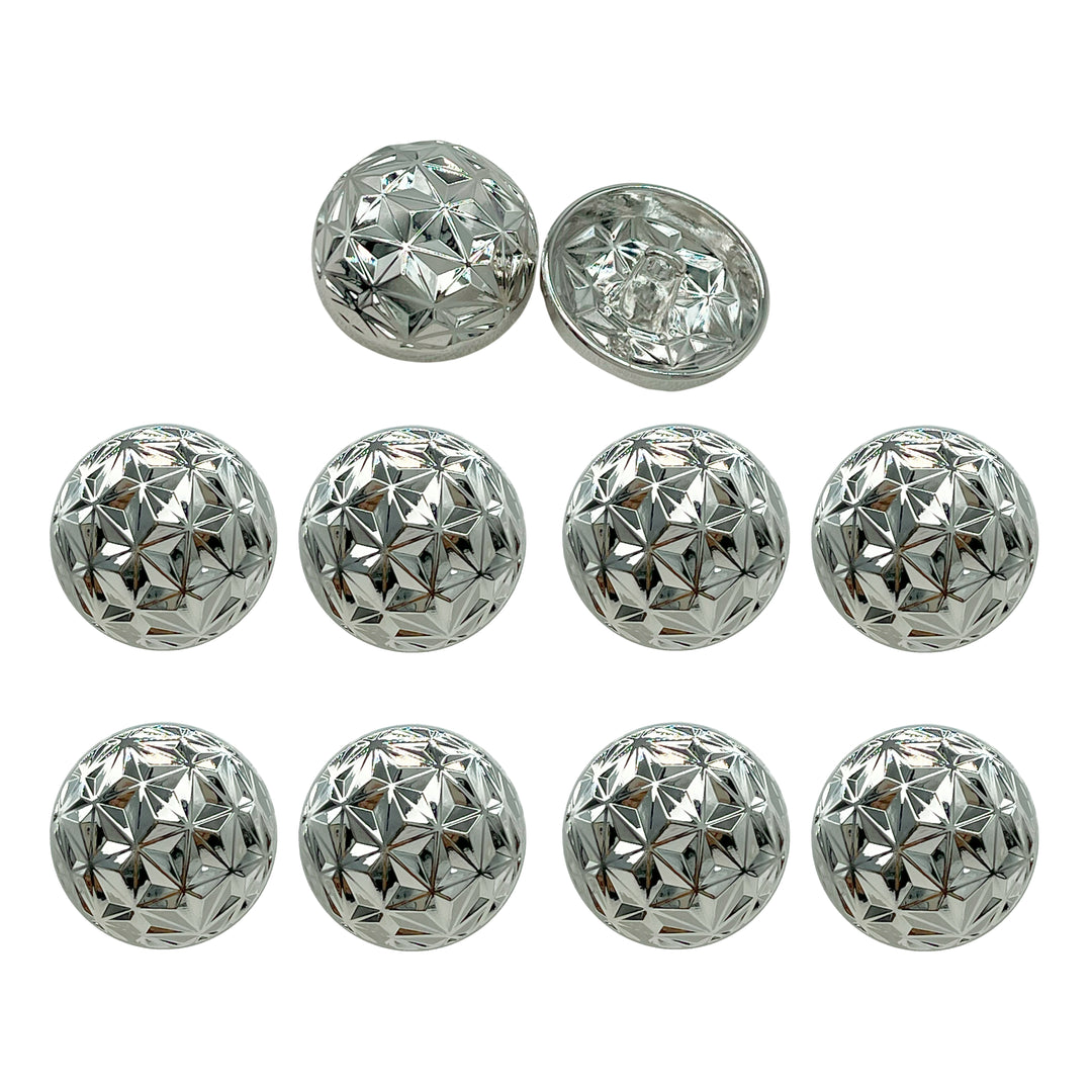 Geometric Metal Buttons for Clothing and Crafts