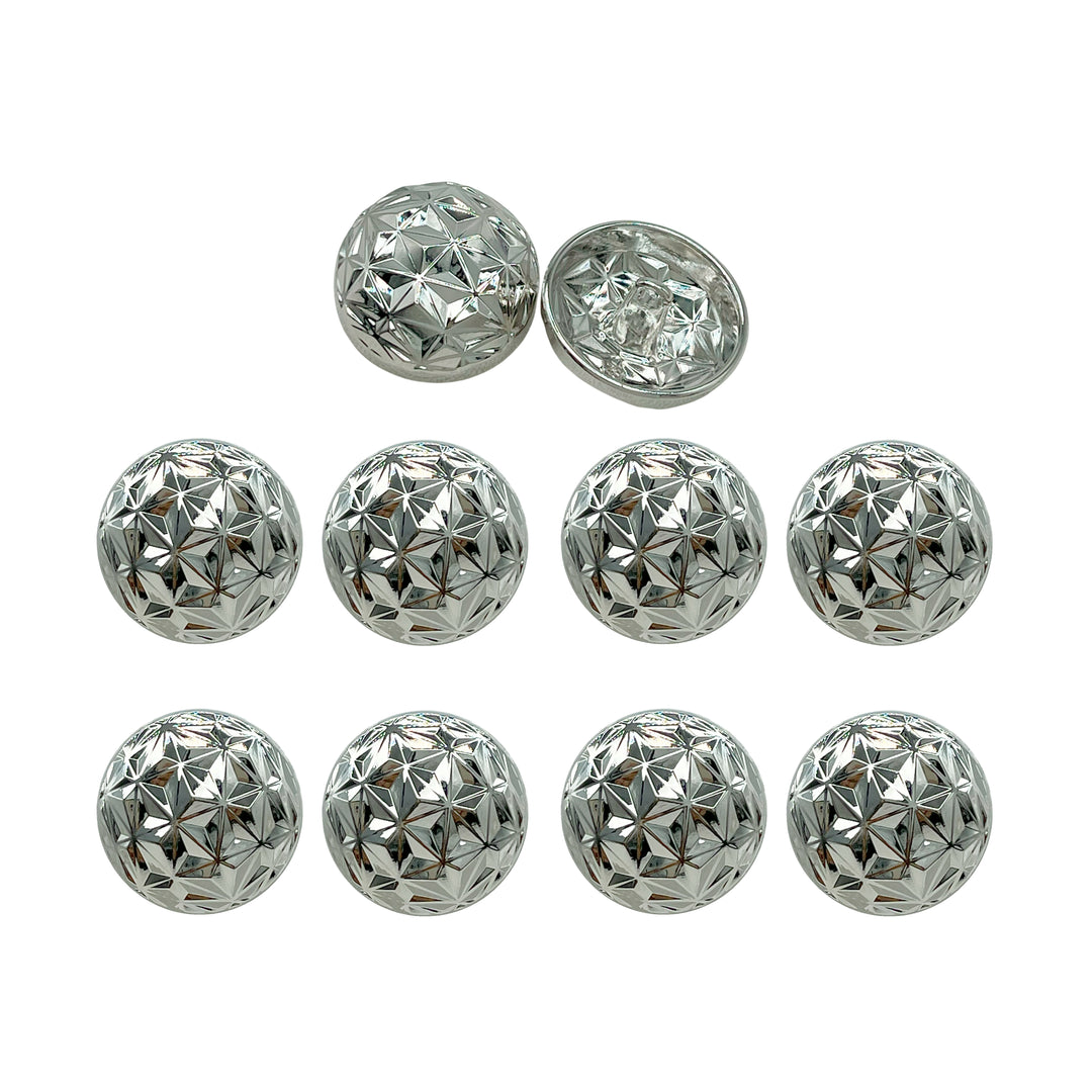 Geometric Metal Buttons for Clothing and Crafts