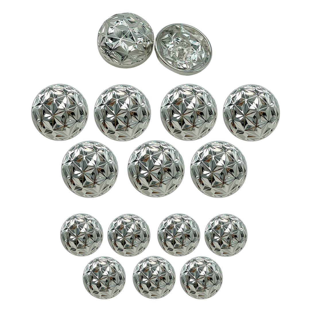 Geometric Metal Buttons for Clothing and Crafts